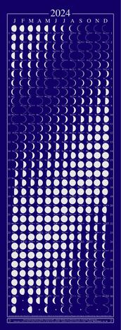 Blue poster lunar calendar