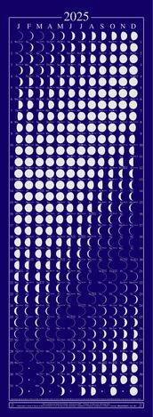 Blue poster lunar calendar